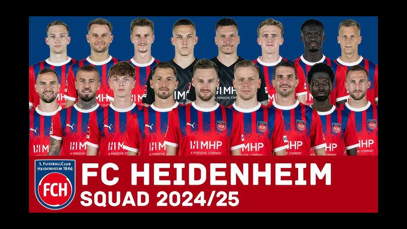 Cầu thủ của Heidenheim và RB Leipzig đối đầu trên sân cỏ